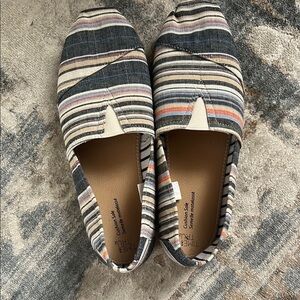 Multicolor Striped Slip-Ons